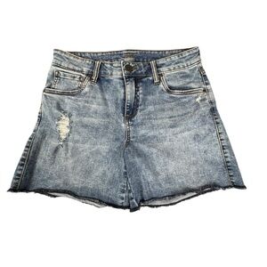 KUT Women’s Denim Cut Off Acid Wash Short Size 6 Vintage Stretch Vacation F188